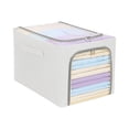 thumbnail image 2 of RKSTN Storage and Organization Clothes Storage Organizer Bins Containers, Stackable Storage Bins-Foldable Oxford Cloth Steel Frame Storage Box For Clothing Storage Reinforced Handles Steel Storage Bins, 2 of 5