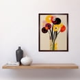 thumbnail image 2 of Abstract Retro Spring Summer Flowers Floral Yellow Burgundy Orange Bouquet Vase Art Print Framed Poster Wall Decor 12x16 inch, 2 of 5