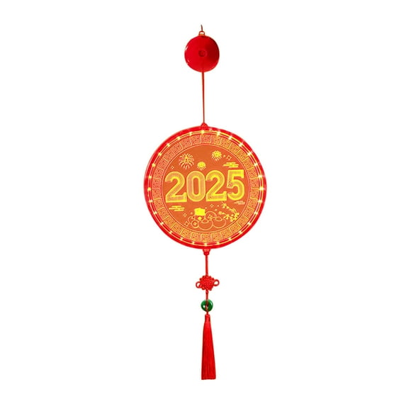 Boreal Craft Light Catchers for Windows Stained Glass Led Light Pendant 2025 Year Spring Festival Atmosphere Window Scene Decoration Layout Hanging Decorations