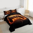 thumbnail image 4 of Manfei Game Console Full Size Comforter Sets,Gamer Gaming Bedding Comforter Set,Orange Black Bedding Sets For Boys,Breathable Bedroom Decorative Reversible,3pcs, 4 of 9