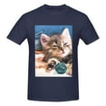 thumbnail image 4 of Bingfone Playful Cat Men'S Loose Fit Short-Sleeve Pocket T-Shirt, 4 of 7