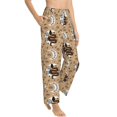 thumbnail image 2 of Xecao Snake And Flower Women's Straight Lounge Pajama Pants: The Epitome of Relaxed Sleepwear, 2 of 9