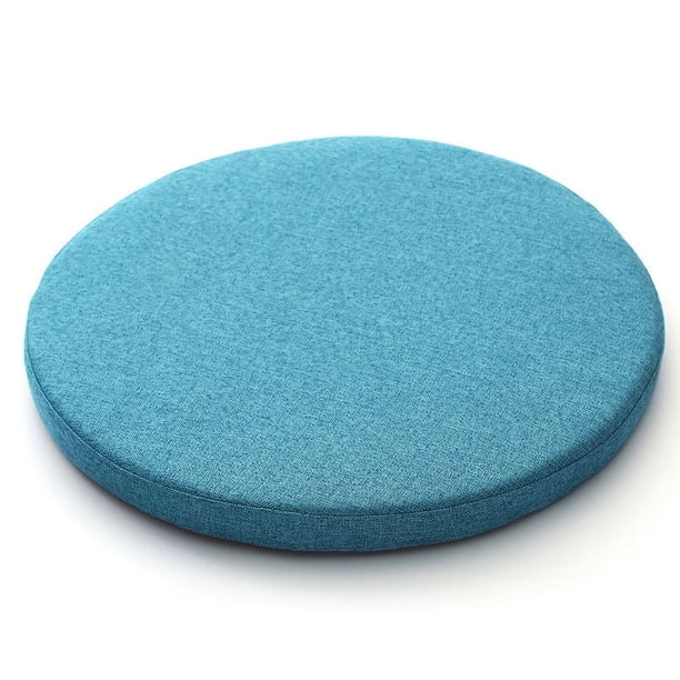 Nvzi Cojín redondo suave para dormitorio, oficina, cocina, comedor, silla, cojín antideslizante para silla y cojín para asiento de 16 pulgadas, azul cielo