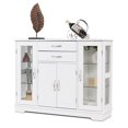 thumbnail image 1 of Costway Buffet Storage Cabinet Console Cupboard W/Glass Door Drawers Kitchen Dining Room, 1 of 10