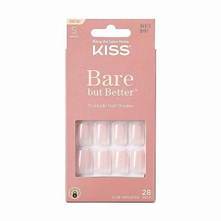 Kiss Bare But Better Nude Fake Nails, Nudies, 28 Ct, 3 Pack