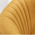 thumbnail image 6 of Roundhill Furniture Elon Contemporary Velvet Upholstered Accent Chair, Yellow, 6 of 13