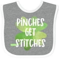thumbnail image 3 of Inktastic St. Patrick's Day Pinches Get Stitches Boys or Girls Baby Bib, 3 of 4