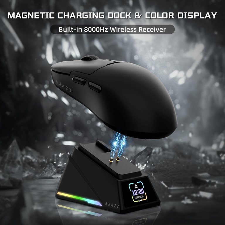 Attack Shark AJ199 Wireless Gaming Mouse - 59g Lightweight, 26000 DPI PAW3395 Sensor, 6 Programmable Buttons