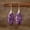 Gold/Leopard Purple, variant on 18K Gold Plated Natural Healing Stone Teardrop Drop Earrings for Women