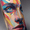 Abstract Face, variant on UXIEQU Bohemian Floral Moon Canvas Wall Art Print 15.75x11.81 Inches