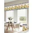 thumbnail image 2 of Sunflower Bee Window Valance, Black Buffalo Plaid Check 2 Pack Decorative Curtain for Small Windows, Light Filtering Valance with 3” Rod Pocket, 60"W x 18"L, 2 of 9