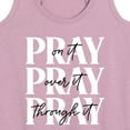 thumbnail image 3 of Instant Message - Pray On It, Pray Over It, Pray Through It - Women's Racerback Tank Top, 3 of 6