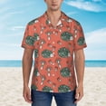 thumbnail image 4 of Goofa Hedgehog Mushroom Hawaiian Shirt for Men, Unisex Summer Beach Casual Short Sleeve Button Down Shirts,Aloha Tropical Floral print shirt-Small, 4 of 9
