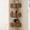 Walnut-2, variant on Corner Shelves Set of 3 Floating Corner Shelves Wall Cabinet with Sliding Doors for Living Room Bedroom Small Space