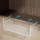 thumbnail image 4 of Cesta de alambre para debajo del estante, cestas colgantes de almacenamiento, cesta de alambre multiusos de metal deslizable para debajo del estante de cocina (grande blanca), 4 of 6