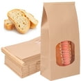 thumbnail image 2 of Wekvgz 50pcs Bakery Bags Paper Food Packaging Bag with Clear Window Reusable Cookie Bags Multipurpose Bread Toast Bags DIY Paper Bags for Candy Bread Sandwiches Coffee Beans 4.7x2.6x9.7 inch, 2 of 10