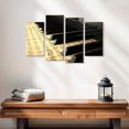 thumbnail image 2 of Elephant Stock Music Piano Keys Wall Art - Horizontal Multi Panel Canvas - Living Room Wall Decor - Music Multi Panel - Black And Gray Decor - 24" x 14", 2 of 4