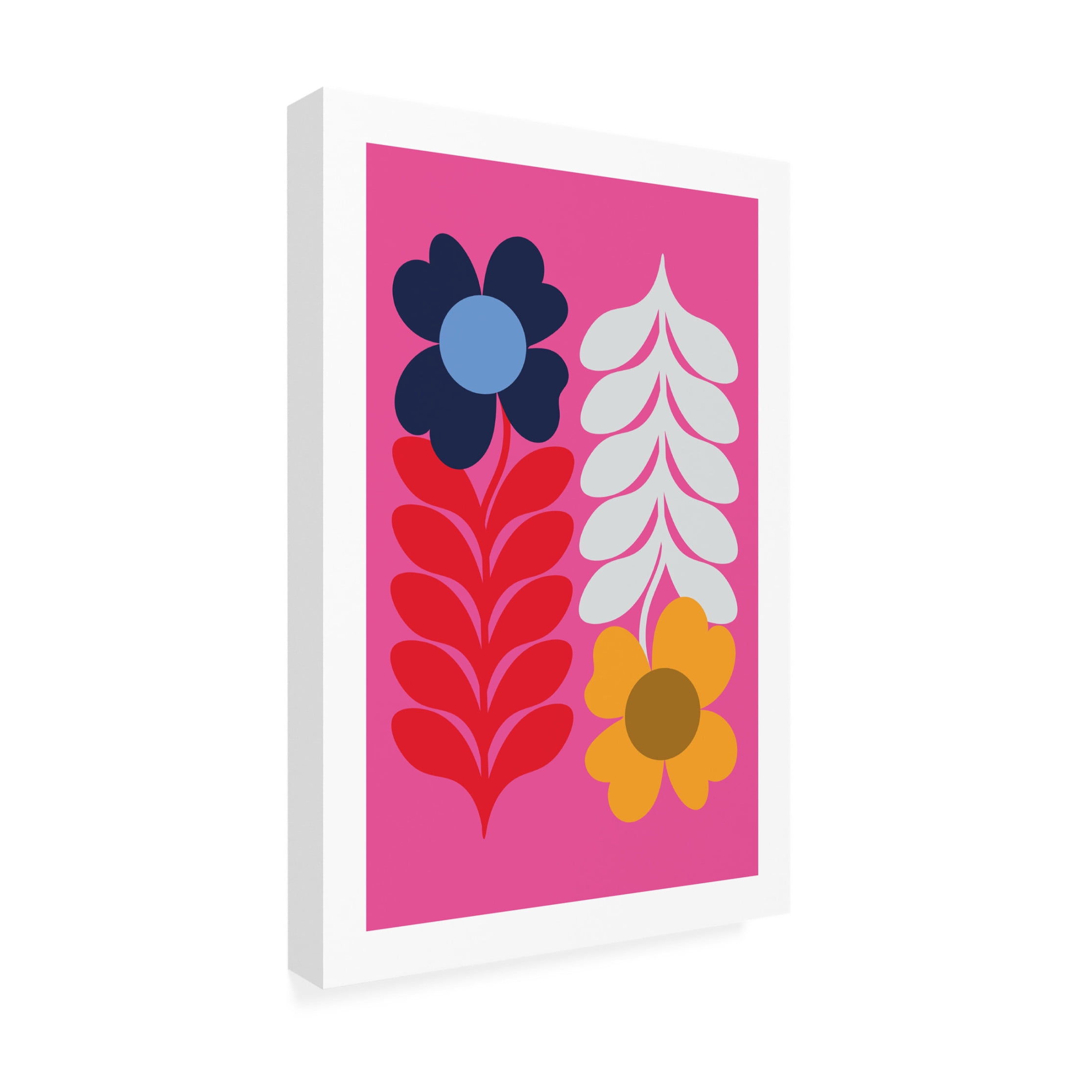 Trademark Fine Art Frances Collett Flowers Pink Canvas Wall Art