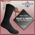 thumbnail image 2 of Yacht & Smith Wholesale Bulk Mens Crew Socks, Cotton Big And Tall Plus Size Socks Size 13-16, 2 of 7