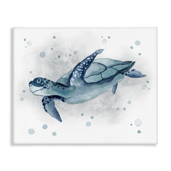 Stupell Industries Coastal Sea Life Tortoise Splash Canvas Art, 30 x 24, by Janet Tava