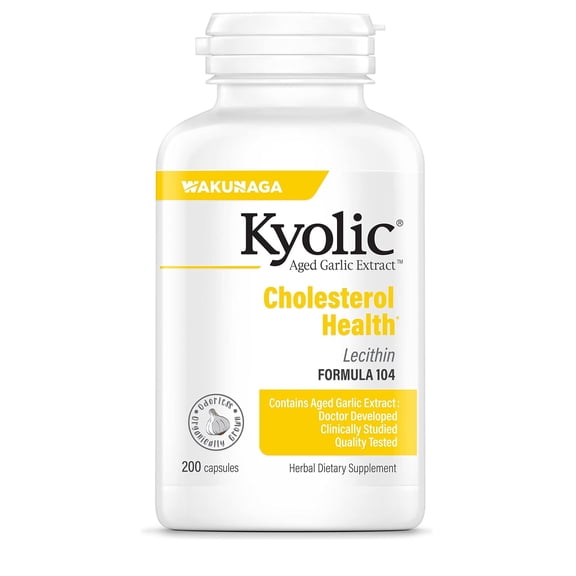 Kyolic Aged Garlic Extract Cholesterol Formula 104 - 200 Capsules