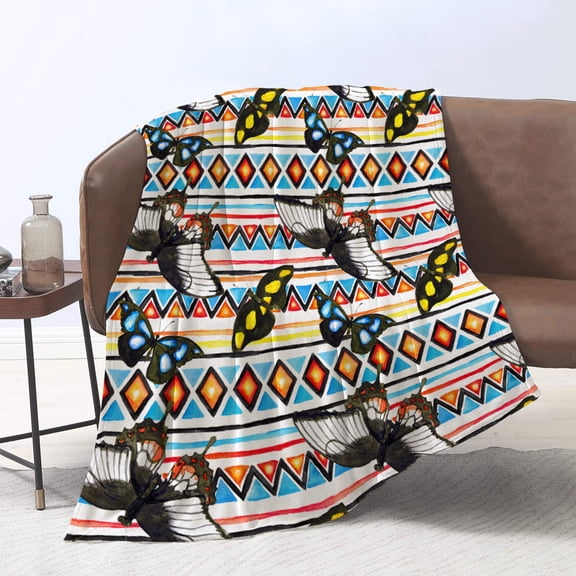 Unique Print Blanket Throw Comfortable Warm Velet Plush Fluffy Throw Blanket Perfect Gift for Couch Sofa or Bed 50"(Width) x 80"(Length)