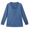 thumbnail image 5 of WellSize Plus Size Womens Tops Lace Long Sleeve Shirts for Women Casual V Neck Fall Tunic Blouses, 5 of 8