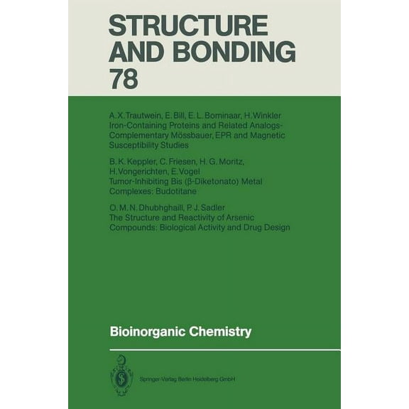 Structure and Bonding Bioinorganic Chemistry, Book 78, (Paperback)
