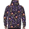 thumbnail image 7 of Pofeuu Lavender Flowers Print Mens Casual Hooded Collar Drawstring Hoodies Pullover Sweatshirts Casual Long Sleeve Shirts-Small, 7 of 7