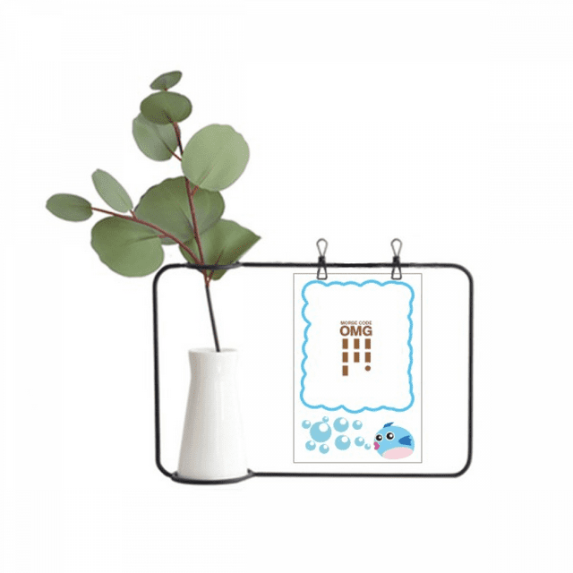 Morse Code Skyline Expression Vases Suspendus en Verre Transparent Bouteille de Décoration