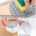 thumbnail image 3 of Liquid Soap Dispenser with Sponge Holder 2 in 1 Refillable Dish Soap Dispenser for Hand Pump Kitchen 350ML, 3 of 5