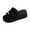 Black, variant on Xfvqtps Wedge Sandals for Women Slide Sandals Open Toe Three Straps Solid Color Soft Sole Non Slip Flatform Sandals Black