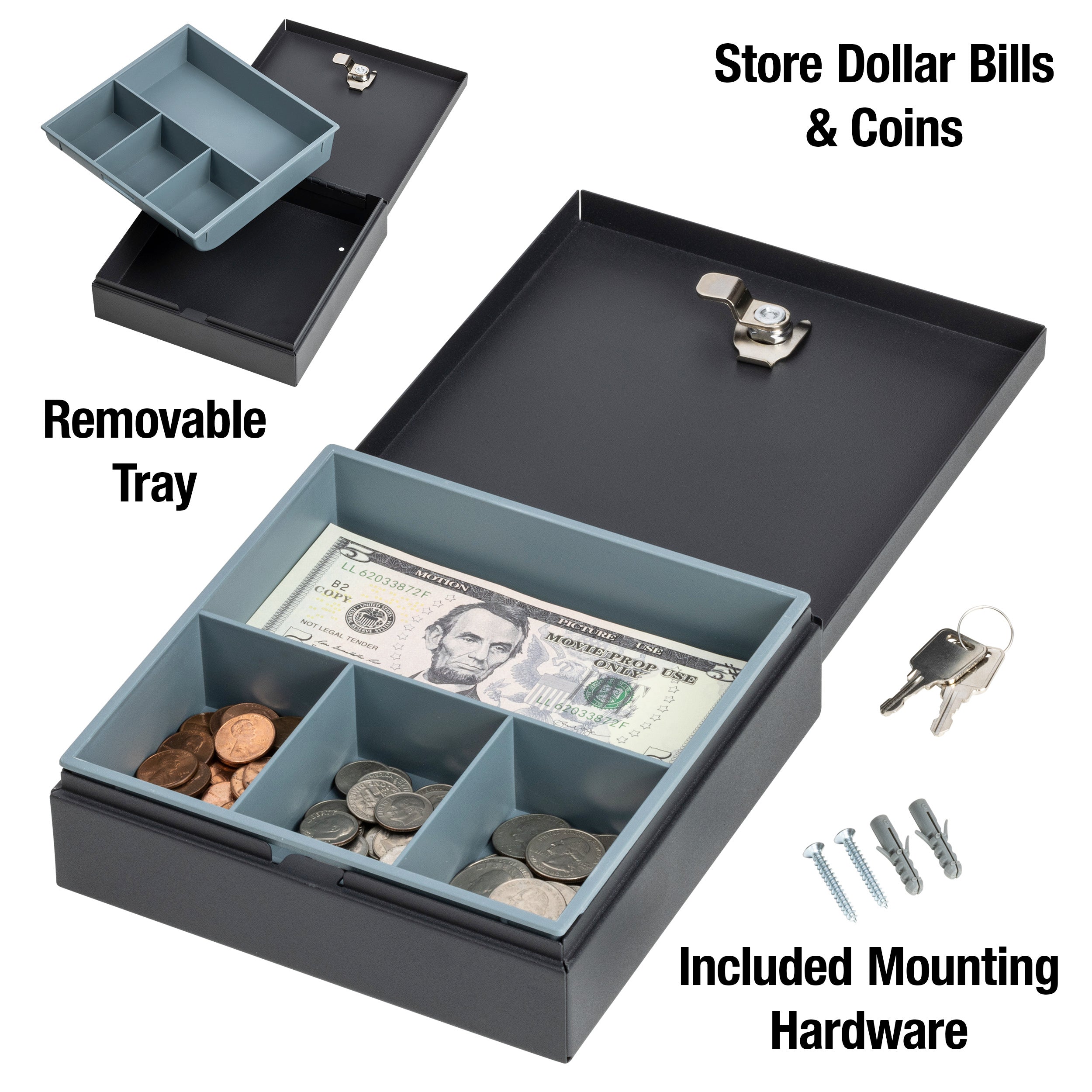 SentrySafe DS-1 Drawer Safe with Removable Cash Tray photo 2