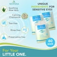 thumbnail image 2 of NOVEHA 60PCs Baby Eye Wipes | Safe & Natural Eyelid & Lash Wipes | Non Irritating, Tear Free, Hypoallergenic & Preservative free | Organic Baby Wipes for Sensitive Skin | Soothing and Moisturizing, 2 of 5