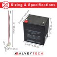 thumbnail image 4 of Batería AlveyTech 12V 5Ah con arnés para Razor MX125, 4 of 7