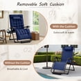 thumbnail image 7 of Homall Oversized Zero Gravity Chair with Removable Thick Cushion, Lawn Patio Reclining Chair Upgraded Alloy Lock and Cup Holder, for Indoor Outdoor, Bule, 7 of 7