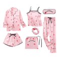 thumbnail image 1 of Juego de s para mujer de simulación de seda de de 7 piezas, ropa de dormir , regalo perfecto para tu mamá, esposa o amigos Baoblaze  Pijamas sedosos para mujer, 1 of 8