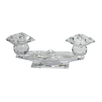Swarovski Crystal: 010091 USA Hole Style Candle Holder | Faceted Crystal