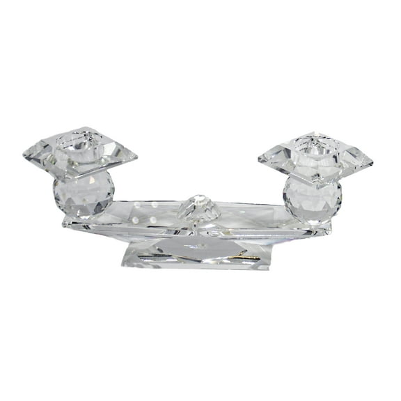 Swarovski Crystal: 010091 USA Hole Style Candle Holder | Faceted Crystal
