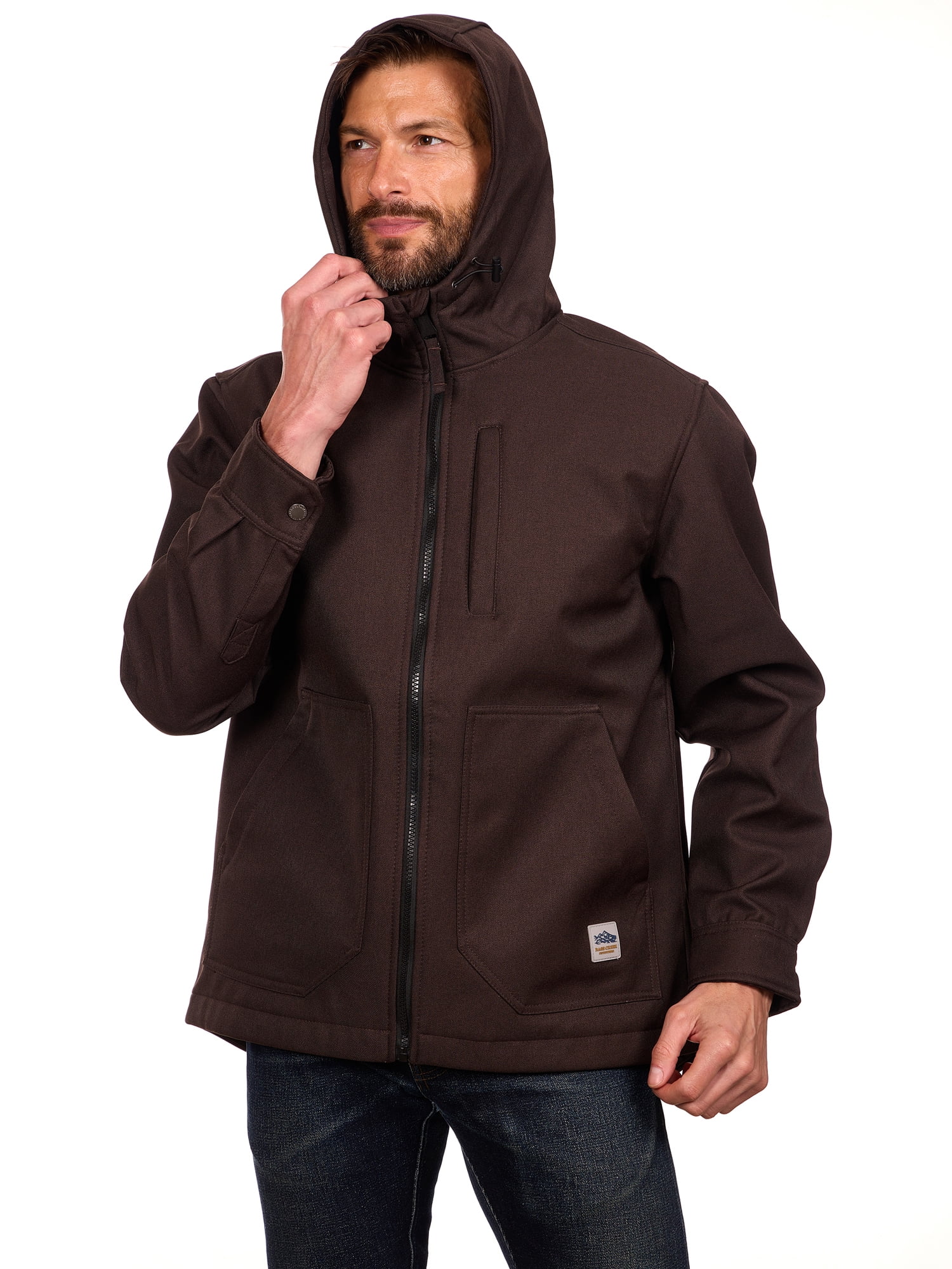 Bass Creek Outfitters Men's Twill Bonded Fleece Softshell Jacket, Sizes M-2XL