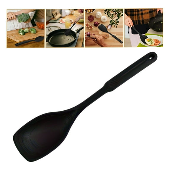 Large Silicone Cooking Spoon Set with Deep Bowl and Measurement Marks for Versatile Kitchen Tasks