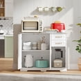 thumbnail image 2 of Gymax 40'' Sideboard Buffet Cabinet Modern Kitchen Storage Organizer w/ 2 Drawers White, 2 of 9