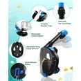 thumbnail image 3 of Greatever Mask Fins Snorkeling Gear for Adults, Full Face Snorkel Mask & Adjustable Swim Fins Snorkel Set, Panoramic View Snorkel Mask Dry Top Anti-Fog Anti-Leak s/m mask+s/m fins, 3 of 9