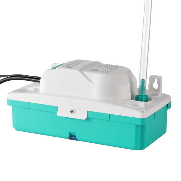 KFFKFF Condensate Pump, 1/24 HP, 110 GPH, 24 ft Lift, 100-240V Automatic AC Condensation Removal Pump with Safety Switch & 20 ft Tubing, Compatible with Air Conditioners, Dehumidifiers, HVAC Systems