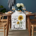thumbnail image 2 of Sunflower Sunshine Table Runner - 36 Inch Long, Kitchen Dining Table Runner Dresser Scarves, Pastoral Bees Farmhouse Floral Farmhouse Decor for Coffee Tables Wedding Party Banquet, 2 of 8