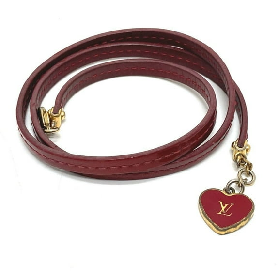 Pre-Owned LOUIS VUITTON M6625F LV Logo Commit Bracelet, Enamel, Women's, Pomme... (Fair)