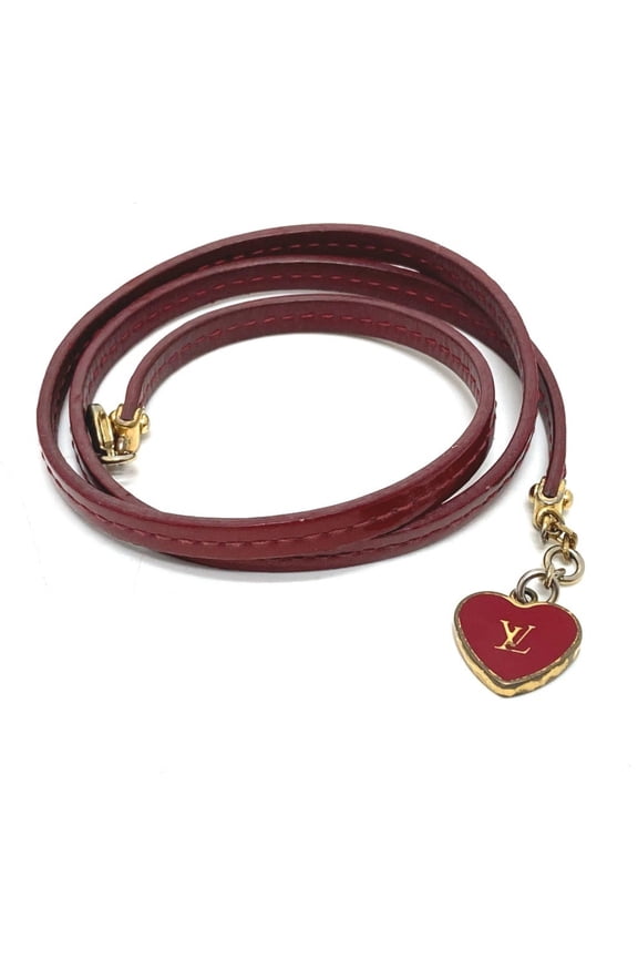 Pre-Owned LOUIS VUITTON M6625F LV Logo Commit Bracelet, Enamel, Women's, Pomme... (Fair)