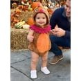 thumbnail image 5 of RUINIXCW Newborn Baby Girl Boy Thanksgiving Turkey Costume Infant Fall Winter Animal Cosplay Photoshoot Outfit Sleeveless Warm Fleece Hooded Romper, 5 of 10