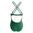 thumbnail image 7 of RUTAYY Swimwear Swimsuits For Women Ruched Bathing Suits Strappy V-Neck Monokini Pool Beachwear, 7 of 7
