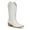 White, variant on Cowboy Boots for Women Mid Calf Black Cowgirl Boots Square Toe Western Boots Womens Cowboy Boots Chunky Heel botas vaqueras para mujer
